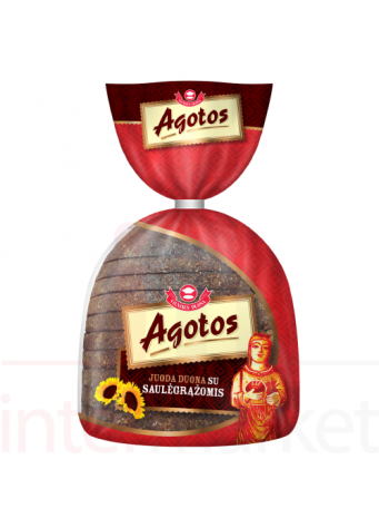 Duona juoda su saulėgrąžomis "Agota" 375g (Vilniaus duona)